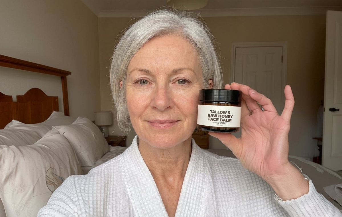 Customer holding a jar of NX1 Face Balm